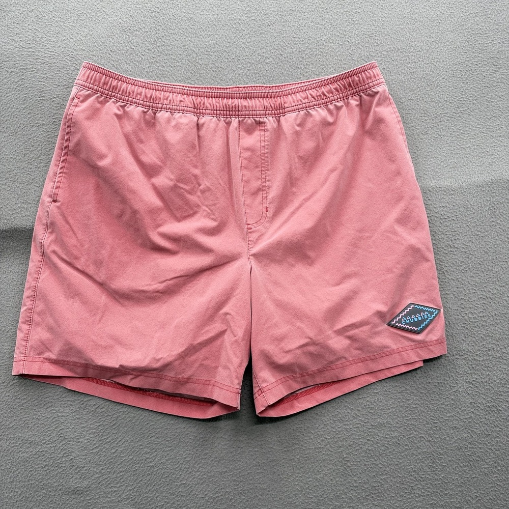 Chubbies Shorts Mens XL Pink Lined Quick Dry Stretch 5.5 Inseam Athletic Swim
